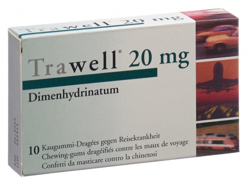 Trawell chewing gums dragées 20 mg 10 pce