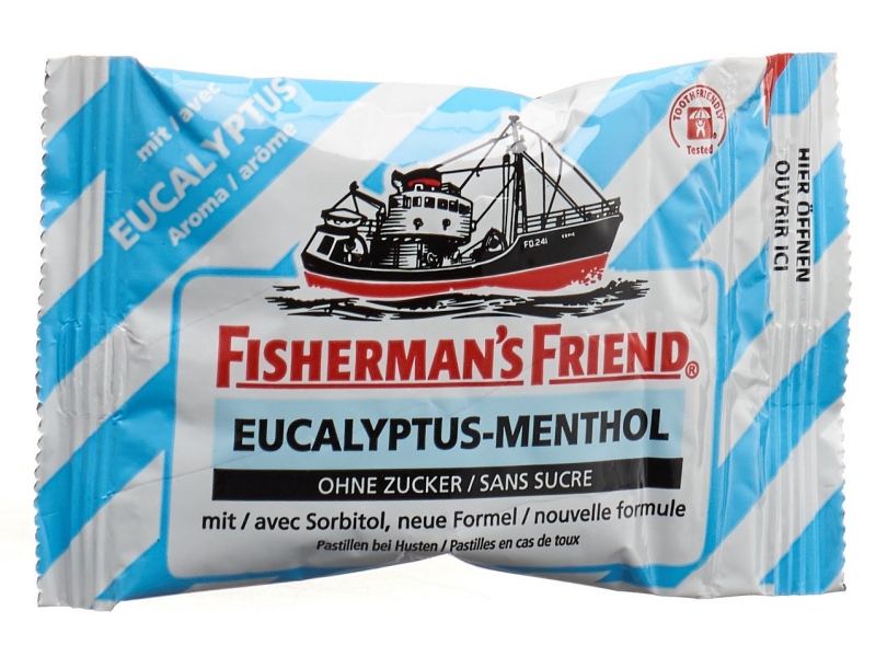 Fisherman's Friend eucalyptus-menthol pastilles sans sucre sach 25 g