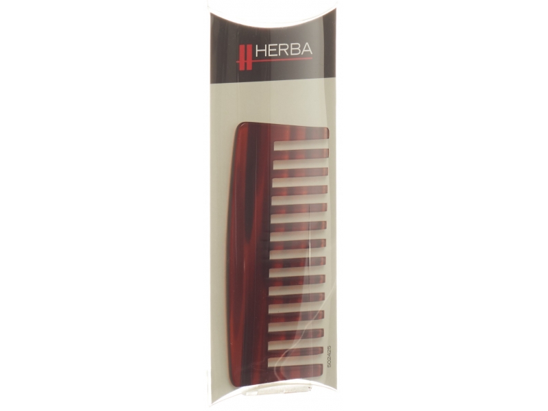 Herba Strähnen-Taschenkamm 11cm handgesägt Acetat braun