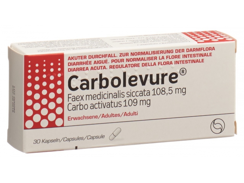 Carbolevure caps adult 30 pce