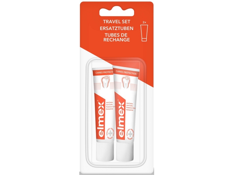 elmex TRAVEL SET Refill Zahnpasta 2 x 12 ml