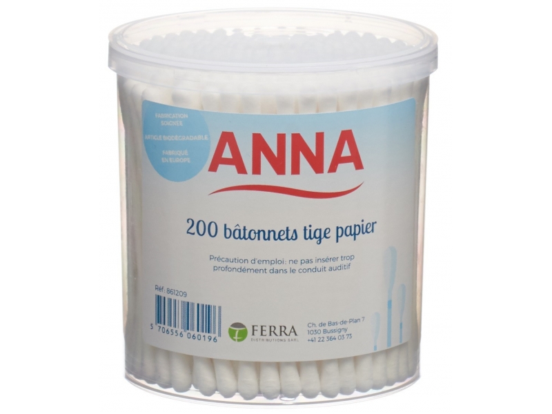 Anna coton tiges papier 200 pce