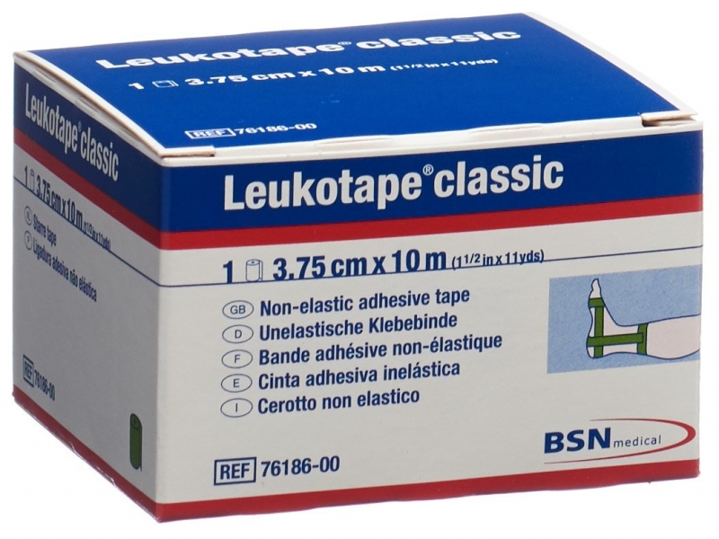 Leukotape classic bande adhésive 10mx3.75cm verte