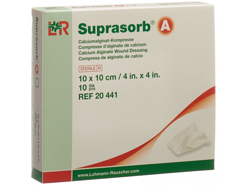 Suprasorb A Calcium Alginat Kompressen 10cmx10cm 10 Stk