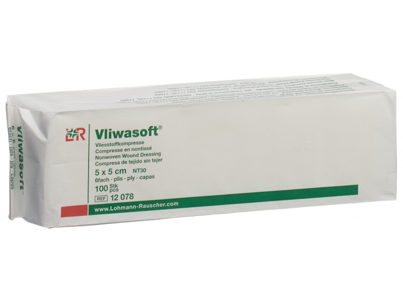 Vliwasoft fibre en non-tissé 5x5cm 6 couches sach 100 pce