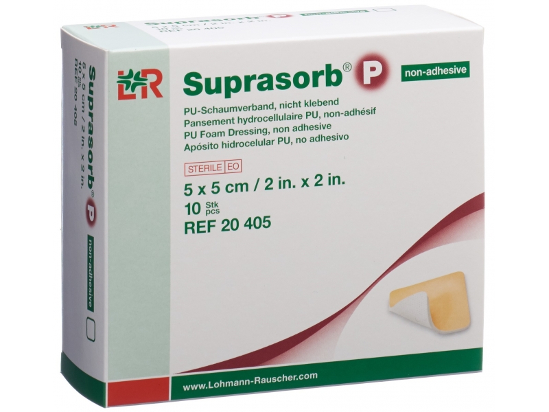 Suprasorb P pansement en mousse 5x5cm non adhésif 10 pce