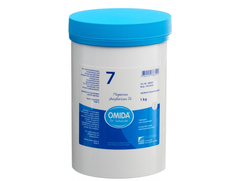 Omida Schüssler no7 magnesium phosphoricum cpr 6 D bte 1000 g