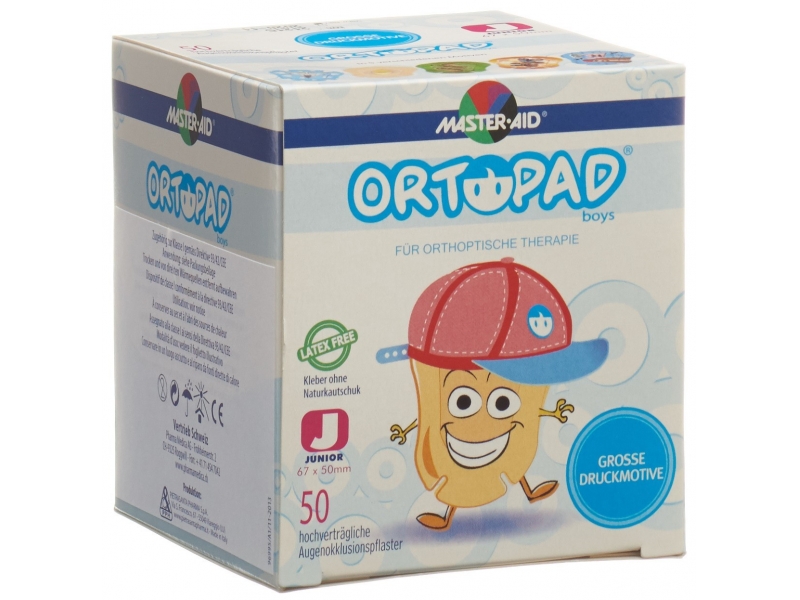 Ortopad emplâtre occlusif junior boys -2 ans 50 pce
