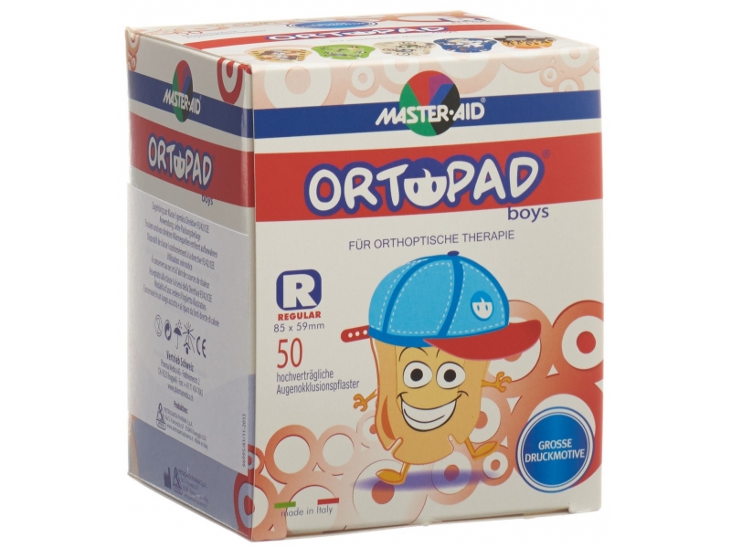 Ortopad emplâtre occlusif regu boys dès 4 ans 50 pce