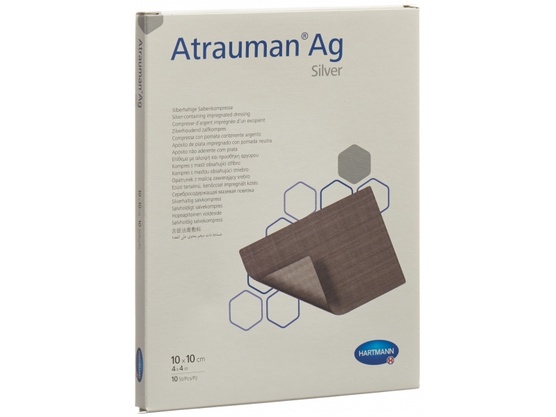 Atrauman Ag compresses 10x10cm stériles 10 pce