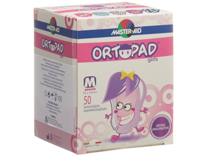 Ortopad emplâtre occlusif medium girl 2-4 ans 50 pce