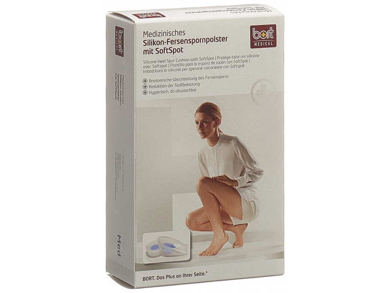 Bort Silikon-Fersenspornpolster M-41 mit SoftSpot 1 Paar