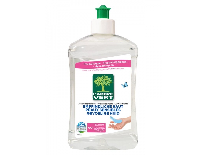 L'ARBRE VERT vaisselle et mains pour peau sensible 500 ml