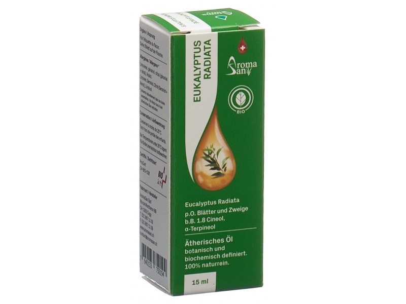Aromasan eucalyptus radiata huil ess dans étui bio 15 ml
