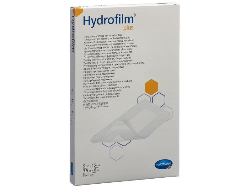 Hydrofilm PLUS pansement imperméable 9x15cm stérile 5 pce