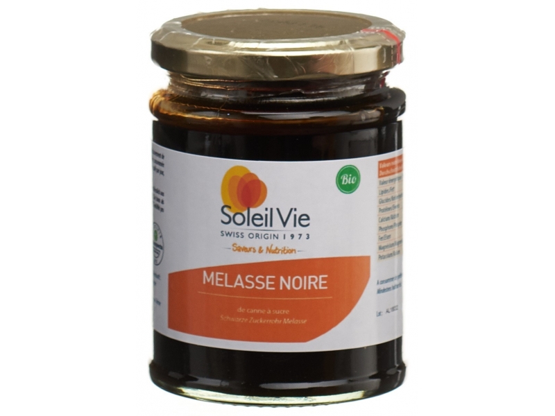 Soleil Vie mélasse noire canne à sucre bio 340 g