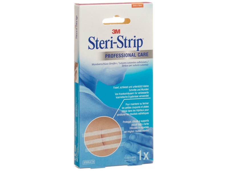 3M Steri Strip 6x100mm blanc renforcé 10 pce