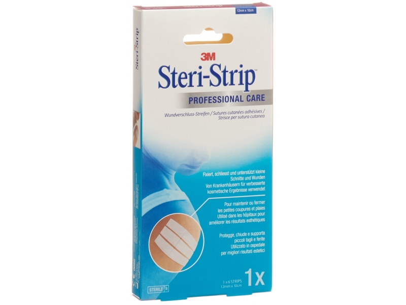 3M Steri Strip 12x100mm weiss verstärkt 6 Stk