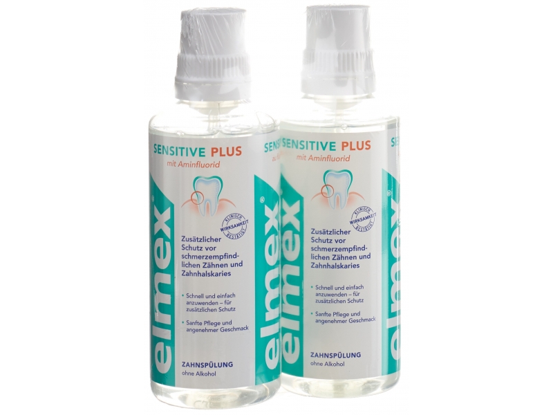 elmex SENSITIVE eau dentaire duo 2 x 400 ml