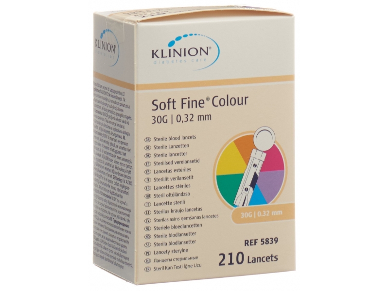 Klinion Soft Fine lancettes à usage unique 30G stérile 210 pce