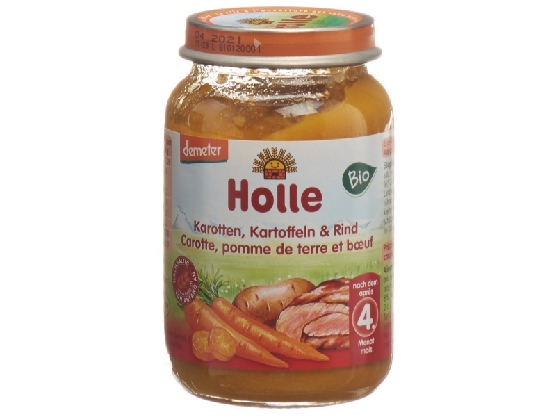 Holle Karotten Kartoffel Rind demeter Bio 190 g