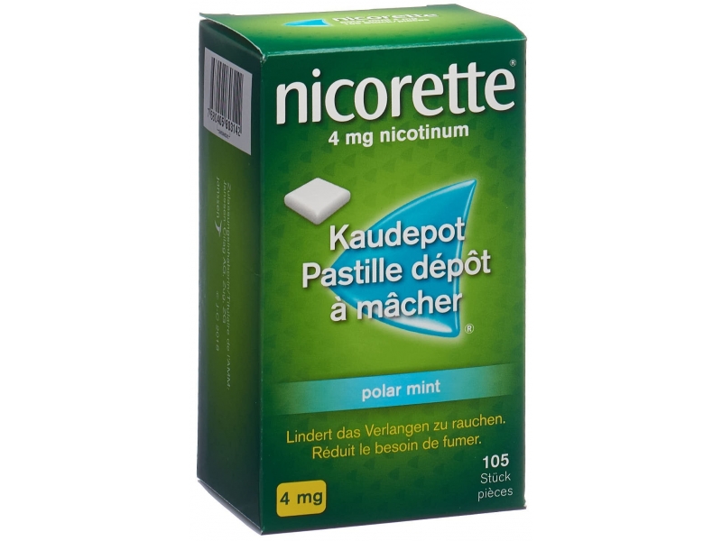 Nicorette Polar Mint pastilles dépôt à mâcher 4 mg 105 pce