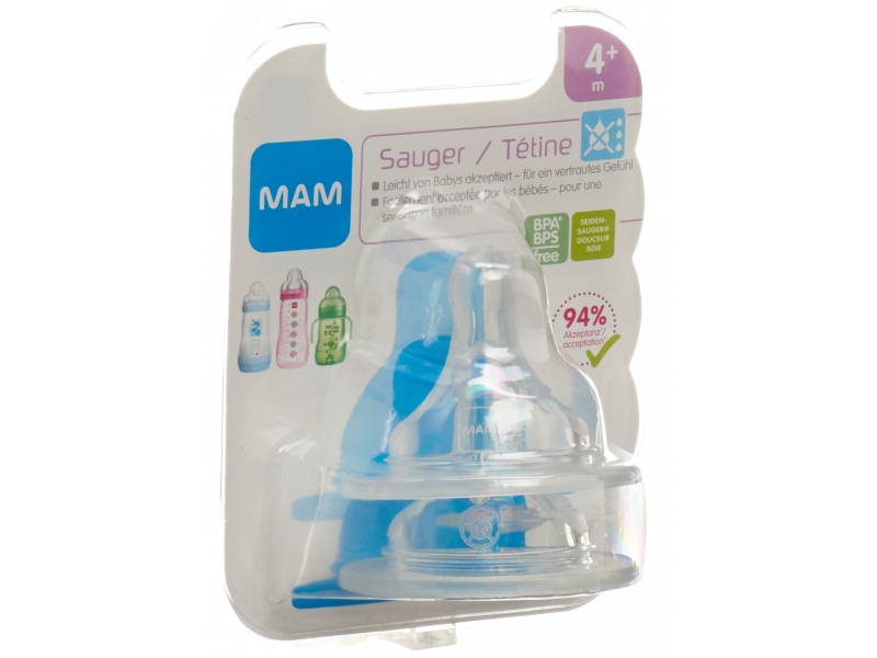 MAM Sauger tropffrei 4+Monate 2 Stk