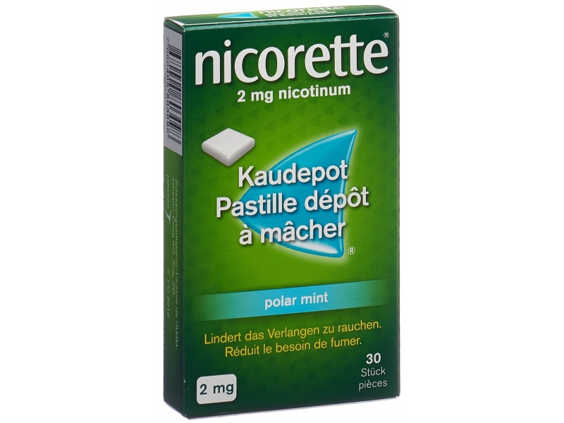 Nicorette Polar Mint pastilles dépôt à mâcher 2 mg 30 pce