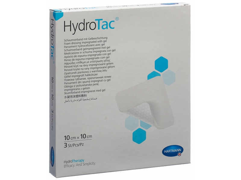 HydroTac pansement 10x10cm stérile 3 pce