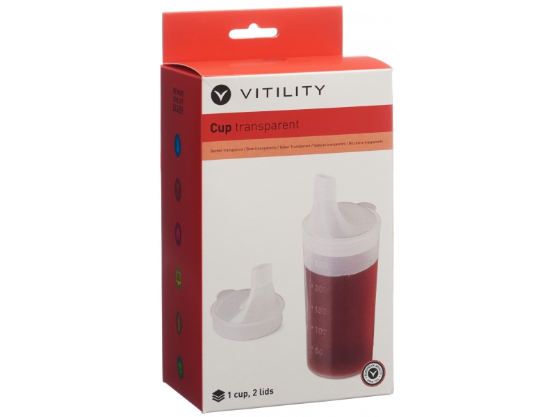 Vitility Becher transparent