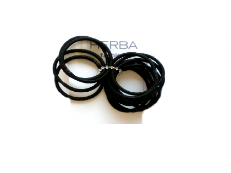 Herba élastique à cheveux 3cm noir 12 pce