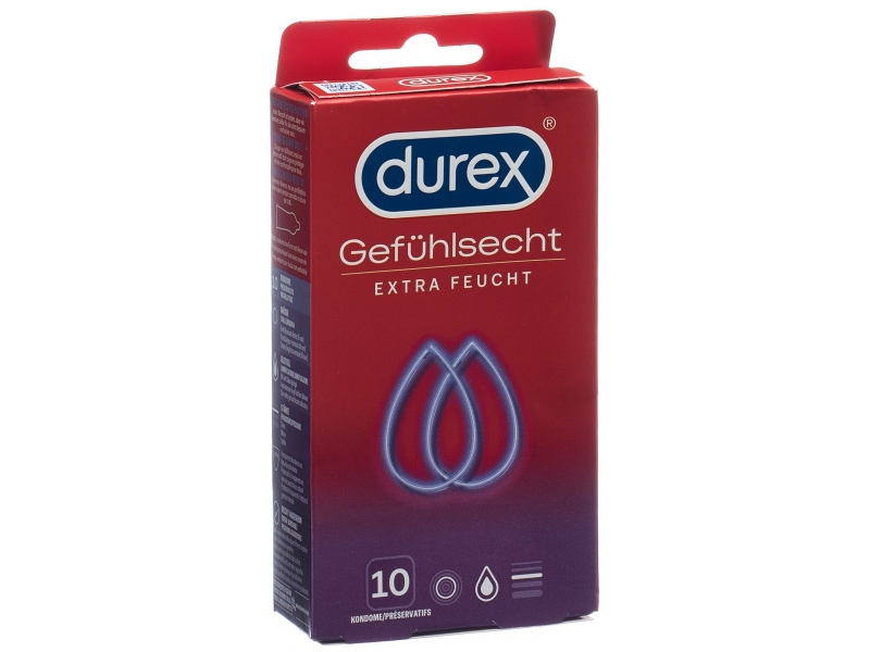 Durex préservatif sensoriel extra lubrifié 10 pce