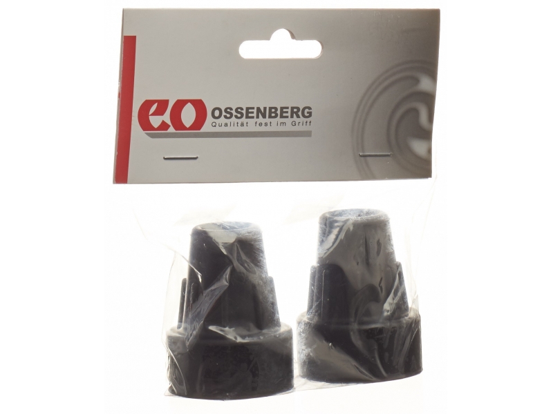 Ossenberg Krückenkapsel Pivoflex 16mm schwarz 1 Paar