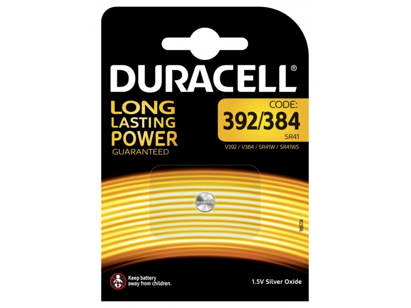 Duracell Batterie 392/384/SR41/AG3 1.55 B1 XL