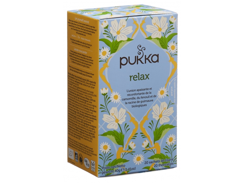 Pukka Relax Thé bio français sach 20 pce