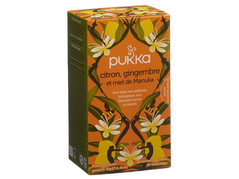 Pukka Citron Gingembre et Miel de Manuka Thé bio Btl 20 Stk