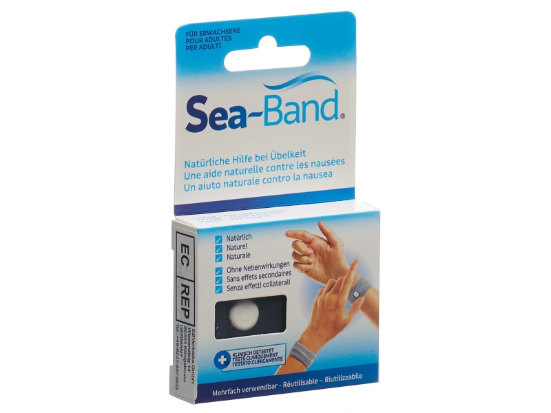 Sea-Band bracelet d'acupression adulte noir 1 paire