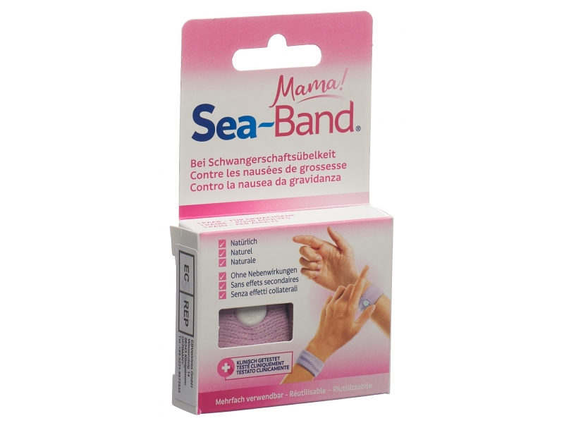Sea-Band mama bracelets d'acupression rose pour femmes enceintes 1 paire