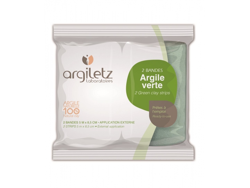 Argiletz argile verte instant 5mx8.5cm bandes 2 pce