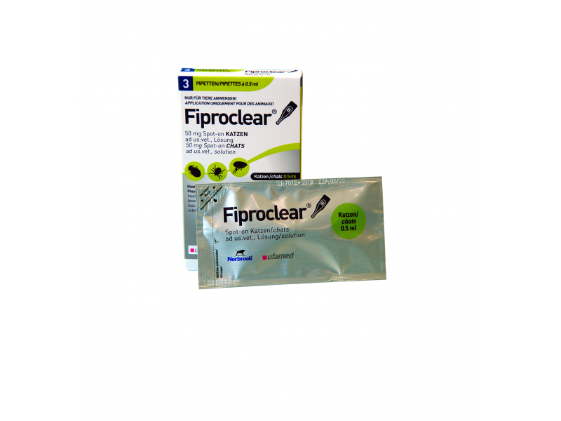 Fiproclear Spot-on pour chats sol ad us. vet. 3 x 0.5 ml
