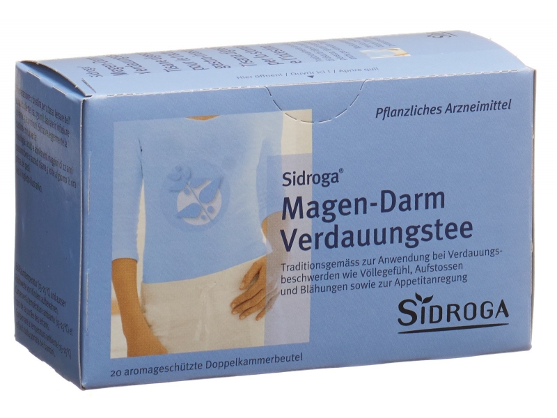 Sidroga tisane digestive pour le tractus gastro-intestinal 20 sach 1.5 g