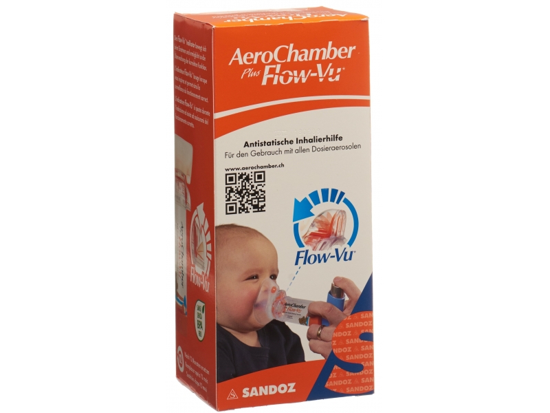 AeroChamber PLUS Flow-Vu mit Maske (0-18 Monate) orange