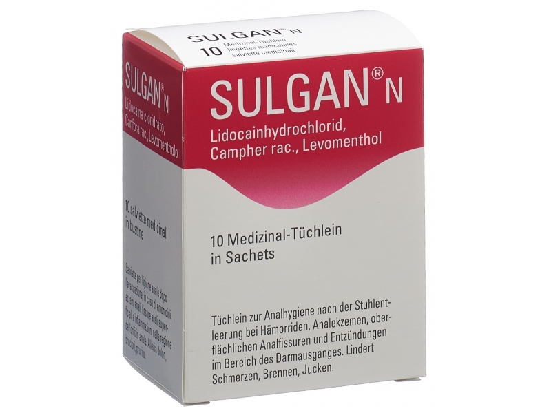 Sulgan-N lingettes médicinales en sachets 10 pce