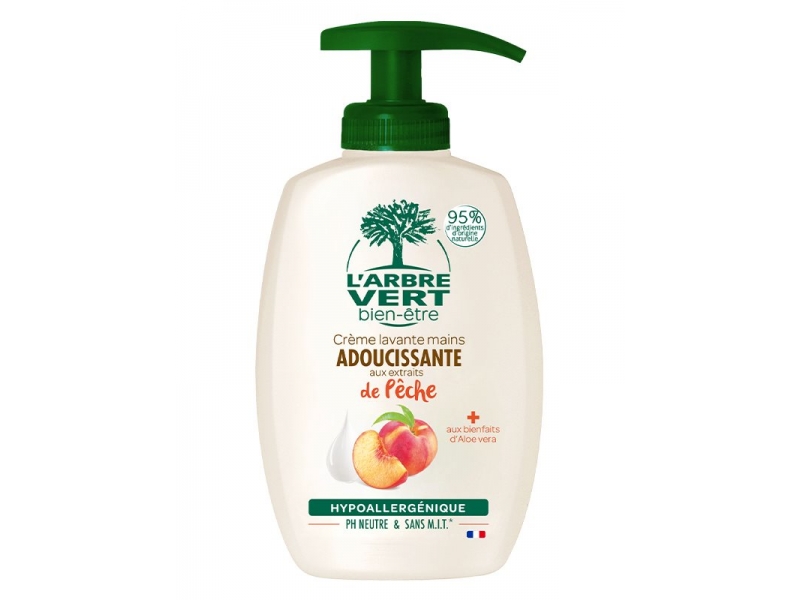 L'ARBRE VERT savon mains liq avec pêche bio français dist 300 ml