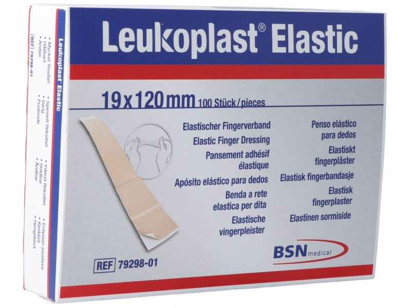 Leukoplast Elastic pansement pour doigts Strips 19x120mm 100 pce