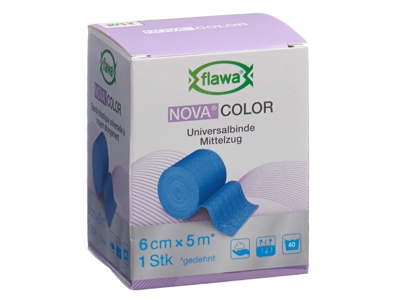 Flawa Nova Color Idealbinde 6cmx5m blau