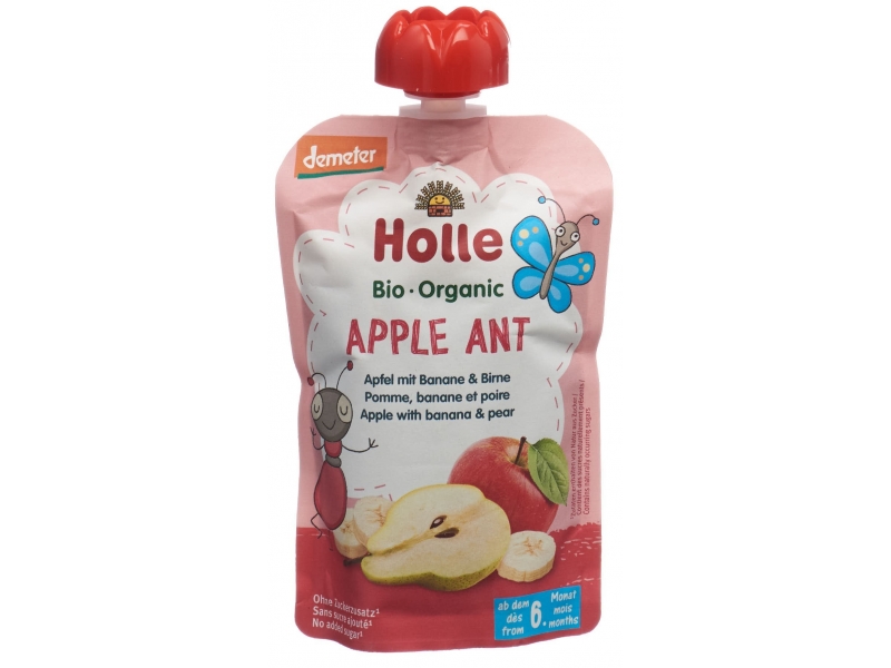 Holle Apple Ant - pouchy pomme banane et poire 100 g