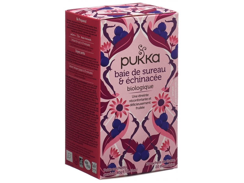 Pukka Baie de Sureau & Échinacée Thé bio sach 20 pce