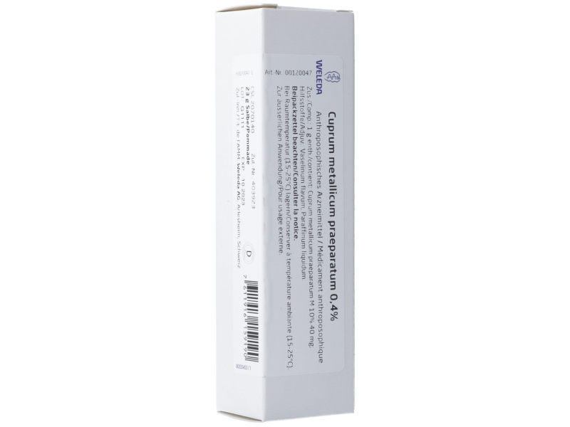 Weleda cuprum metallicum praeparatum 0.4 % unguentum tb 23 g