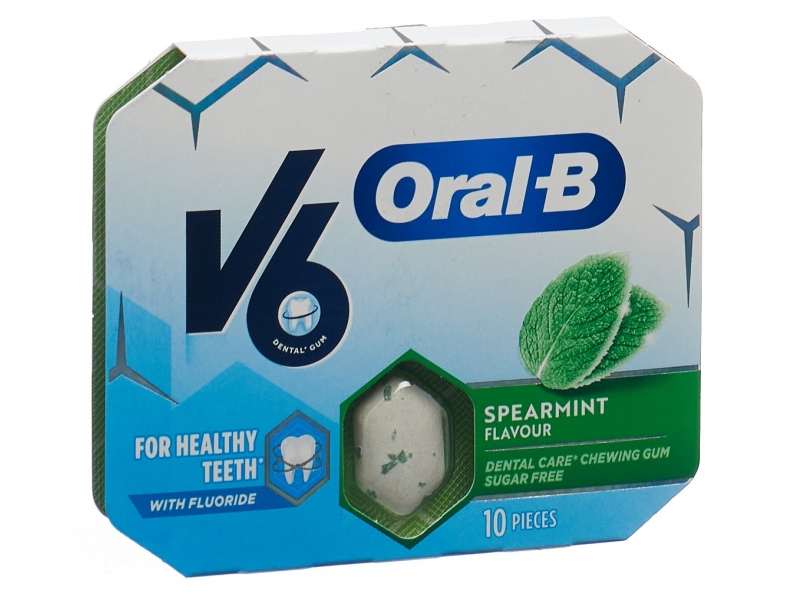 V6 OralB chewing gum Spearmint blist 10 pce
